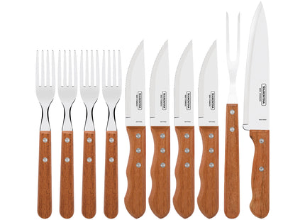 Tramontina Wooden Handle 10 Pcs. Cutlery and Carving Set - Tramontina Store