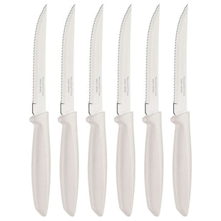 Tramontina 6 Pcs. Fruit/Tomato Knife Set (Pointed tip, White)