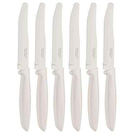 Tramontina 6 Pcs. Fruit/Tomato Knife Set (Rounded tip, White) - Tramontina Store UK