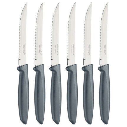 Tramontina 6 Pcs. Fruit/Tomato Knife Set (Pointed tip, Grey) - Tramontina Store UK