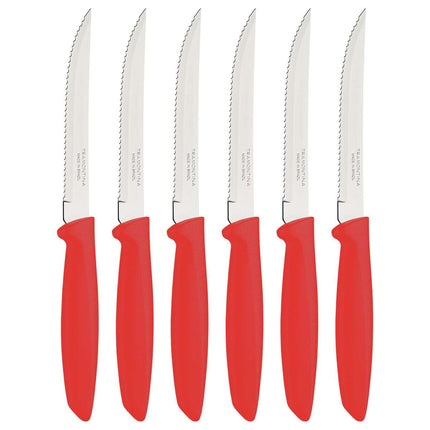 Tramontina 6 Pcs. Fruit/Tomato Knife Set (Pointed tip, Red) - Tramontina Store UK