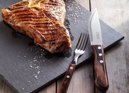 Tramontina Dishwasher-safe Wooden Handle 6 Pcs. Jumbo Steak Knife Set - Tramontina Store