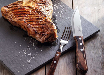 Tramontina Dishwasher-safe Wooden Handle 6 Pcs. Jumbo Steak Knife Set