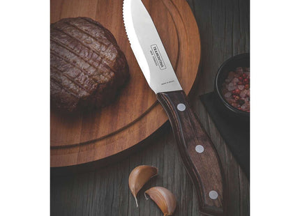 Tramontina Dishwasher-safe Wooden Handle 4 Pcs. Steak Knife Set in Wooden Box