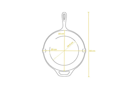 Tramontina Griddle Pan 26cm (1.65l) Pre-seasoned Cast Iron