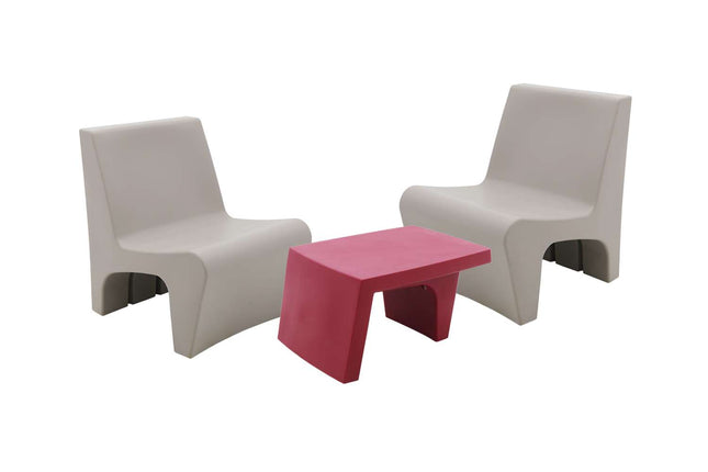 Tramontina Berta 3 Pcs. Polyethylene Lounge Set - Tramontina Store UK