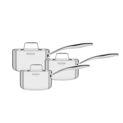 Tramontina 3 Pcs. Tri-Ply Stainless Steel Saucepan Set - Tramontina Store UK