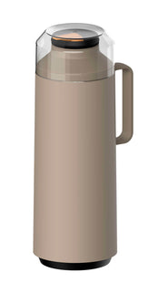 Tramontina Thermal Flask with Cup Lid and Interior Glass Container (Beige, 1.0l)