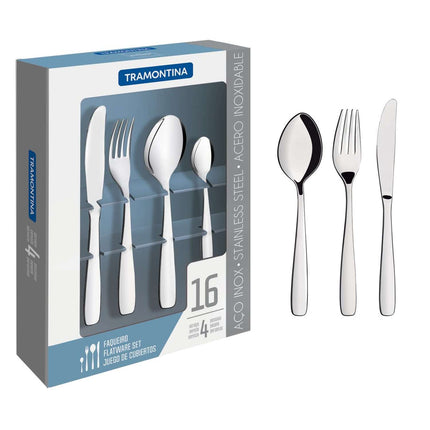 Tramontina Stainless Steel 16 Pcs. Cutlery Set - Tramontina Store UK