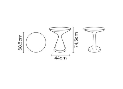 Tramontina Salut Polyethylene Coffee Table (Burgundy)