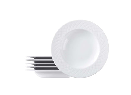 Tramontina Ingrid 6 Pcs. Fine Porcelain Deep Plate Set 23 cm