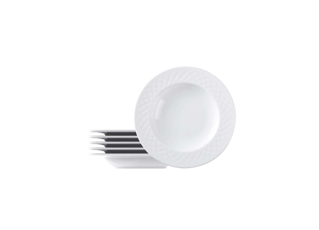 Tramontina Ingrid 6 Pcs. Fine Porcelain Deep Plate Set 23 cm