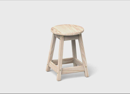 Tramontina Natural Pine Wood Stool Ø33 x 46.5cm
