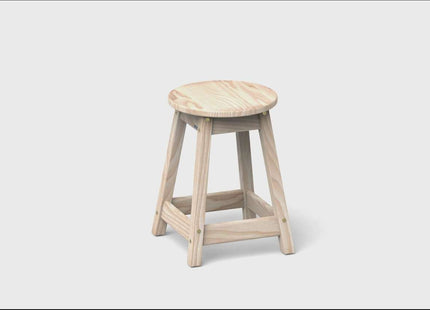 Tramontina Natural Pine Wood Stool Ø33 x 46.5cm