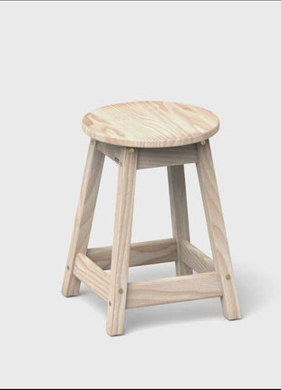 Tramontina Natural Pine Wood Stool Ø33 x 46.5cm - Tramontina Store UK