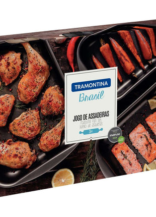 Tramontina Non-stick 3 Pcs. Roasting Pan Set - Tramontina Store UK