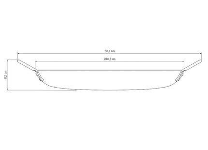 Tramontina Carbon Steel Outdoor Paella Pan 40 cm