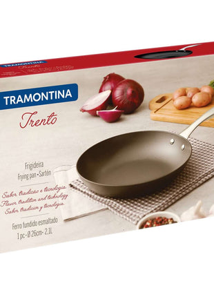 Tramontina Enamelled Cast Iron Frying Pan 26cm (2.1l) - Tramontina Store UK