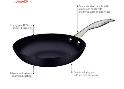 Enamelled Cast Iron Frying Pan 26cm (2.1l)