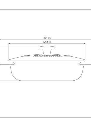 Tramontina Enamelled Cast Iron Shallow Casserole Dish 28cm (4.1l) - Tramontina Store UK