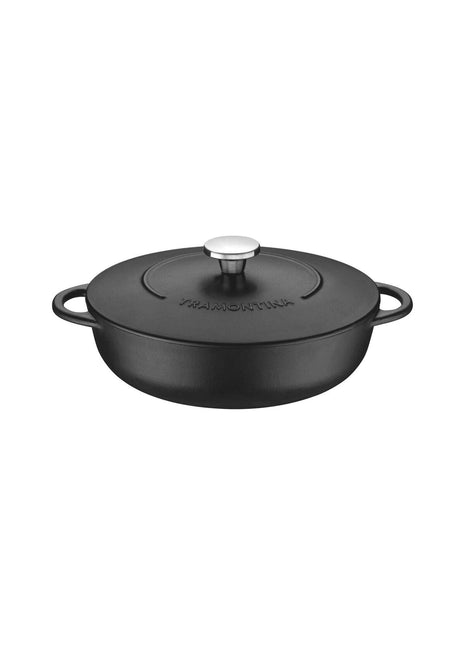 Tramontina Enamelled Cast Iron Shallow Casserole Dish 28cm (4.1l) - Tramontina Store UK