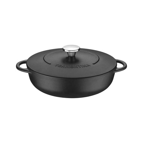 Tramontina Enamelled Cast Iron Shallow Casserole Dish 28cm (4.1l) - Tramontina Store UK
