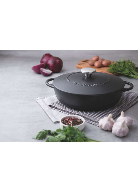 Tramontina Enamelled Cast Iron Shallow Casserole Dish 28cm (4.1l) - Tramontina Store UK