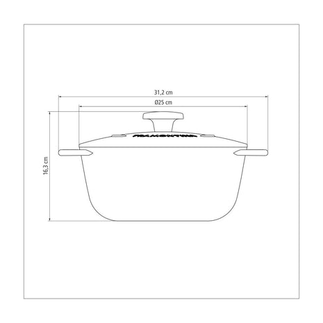 Enamelled Cast Iron Casserole Dish 24cm (4l)