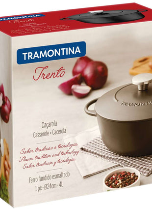 Tramontina Enamelled Cast Iron Casserole Dish 24cm (4l) - Tramontina Store UK