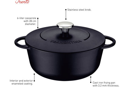 Enamelled Cast Iron Casserole Dish 28cm (6l)