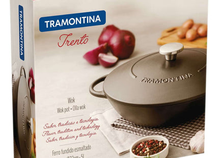 Tramontina Enamelled Cast Iron Wok 32cm (5l)