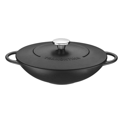 Tramontina Enamelled Cast Iron Wok 32cm (5l) - Tramontina Store UK