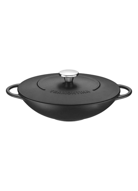 Tramontina Enamelled Cast Iron Wok 32cm (5l) - Tramontina Store UK