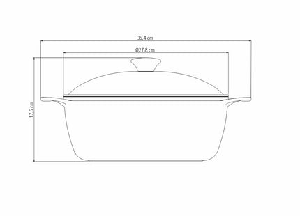 Tramontina Forged Aluminium Non-stick Casserole 26cm (4.6l) - Tramontina Store