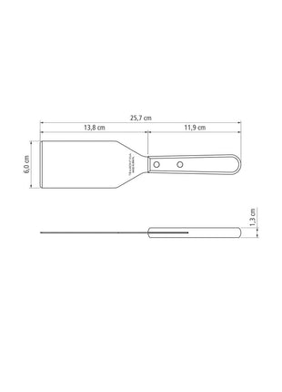 Tramontina Dishwasher-safe Wooden Handle Burger Turner 25.7cm - Tramontina Store UK