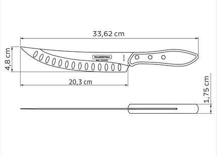 Tramontina Dishwasher-safe Wooden Handle 8" Butcher's Knife