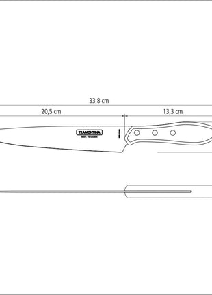 Tramontina Dishwasher-safe Wooden Handle 8" Carving Knife - Tramontina Store UK
