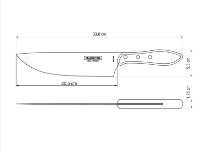 Tramontina Dishwasher-safe Wooden Handle 8" Chef's Knife