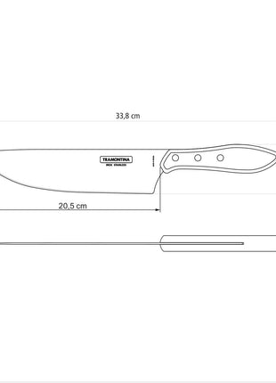 Tramontina Dishwasher-safe Wooden Handle 8" Chef's Knife - Tramontina Store UK