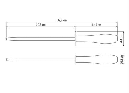 Tramontina Dishwasher-safe Wooden Handle 8" Knife Sharpener