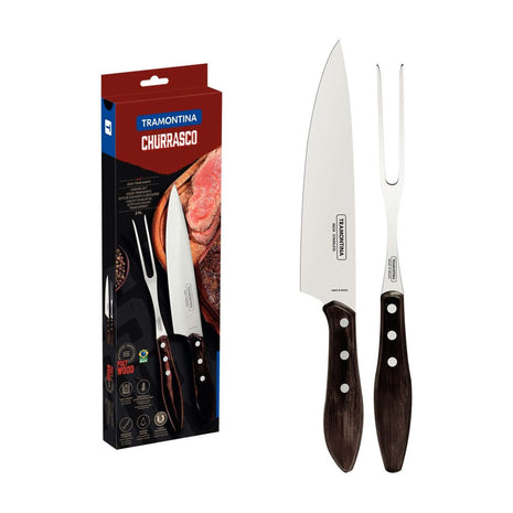 Tramontina Dishwasher-safe Wooden Handle 2 Pcs. Carving Set - Tramontina Store UK