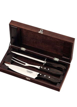 Tramontina Dishwasher-safe Wooden Handle 4 Pcs. Carving Set in a Wooden Box - Tramontina Store UK