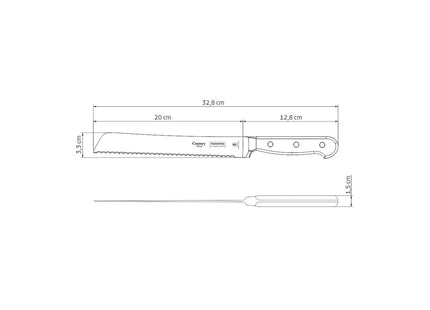 Tramontina Dishwasher-safe Wooden Handle 8" Bread Knife