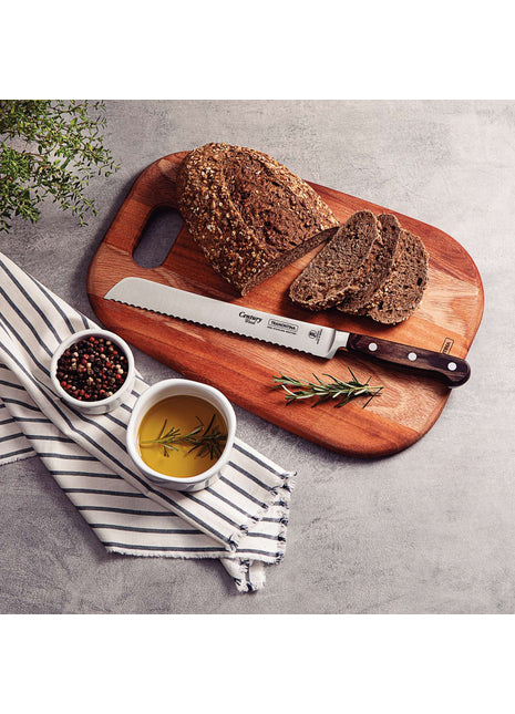 Tramontina Dishwasher-safe Wooden Handle 8" Bread Knife - Tramontina Store UK