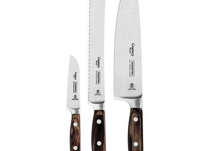 Tramontina Dishwasher-safe Wooden Handle 3 Pcs. Knife Set