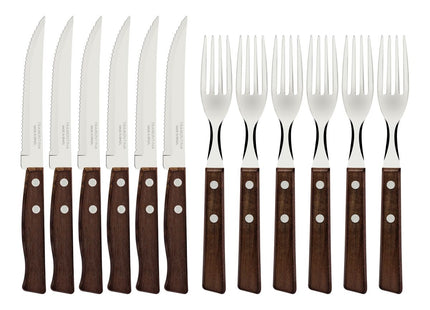 Wooden Handle 12 Pcs. Cutlery Set