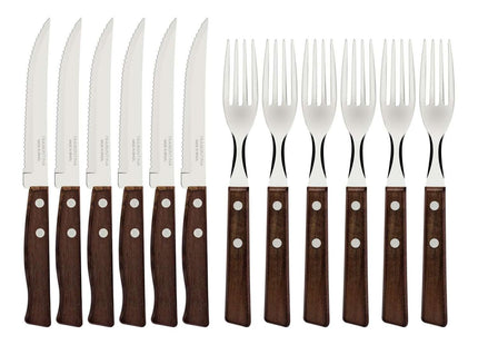 Tramontina Wooden Handle 12 Pcs. Cutlery Set