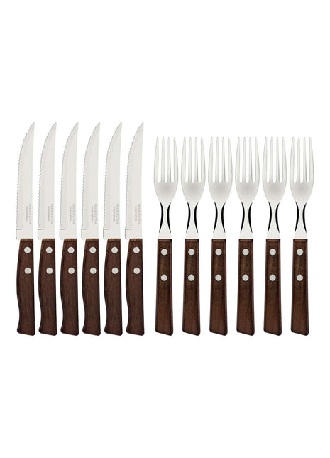 Tramontina Wooden Handle 12 Pcs. Cutlery Set - Tramontina Store UK