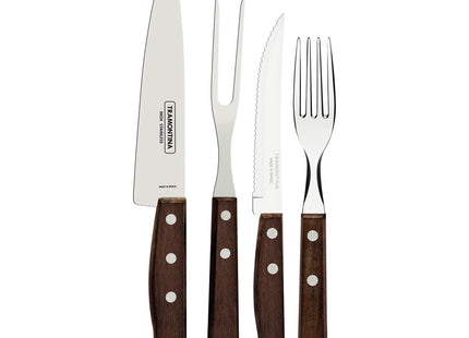 Wooden Handle 14 Pcs. Cutlery and Carving Set