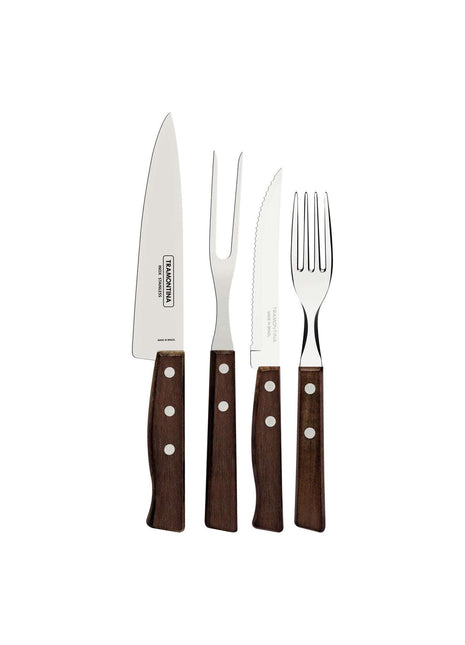 Tramontina Wooden Handle 14 Pcs. Cutlery and Carving Set - Tramontina Store UK
